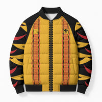 Hawaii Ahu Ula Inspired Bomber Puffer Jacket Yellow Version