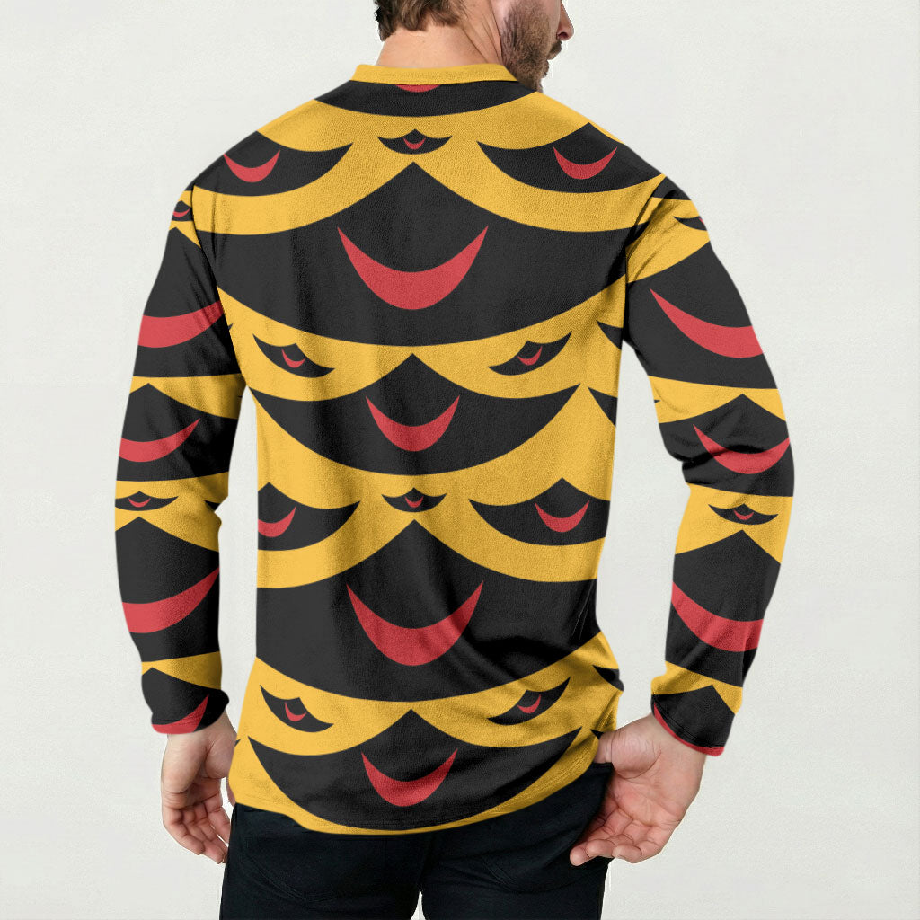 Hawaii Ahu Ula Inspired Button Sweatshirt Yellow Version