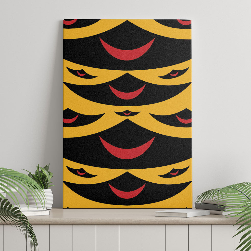 Hawaii Ahu Ula Inspired Canvas Wall Art Yellow Version
