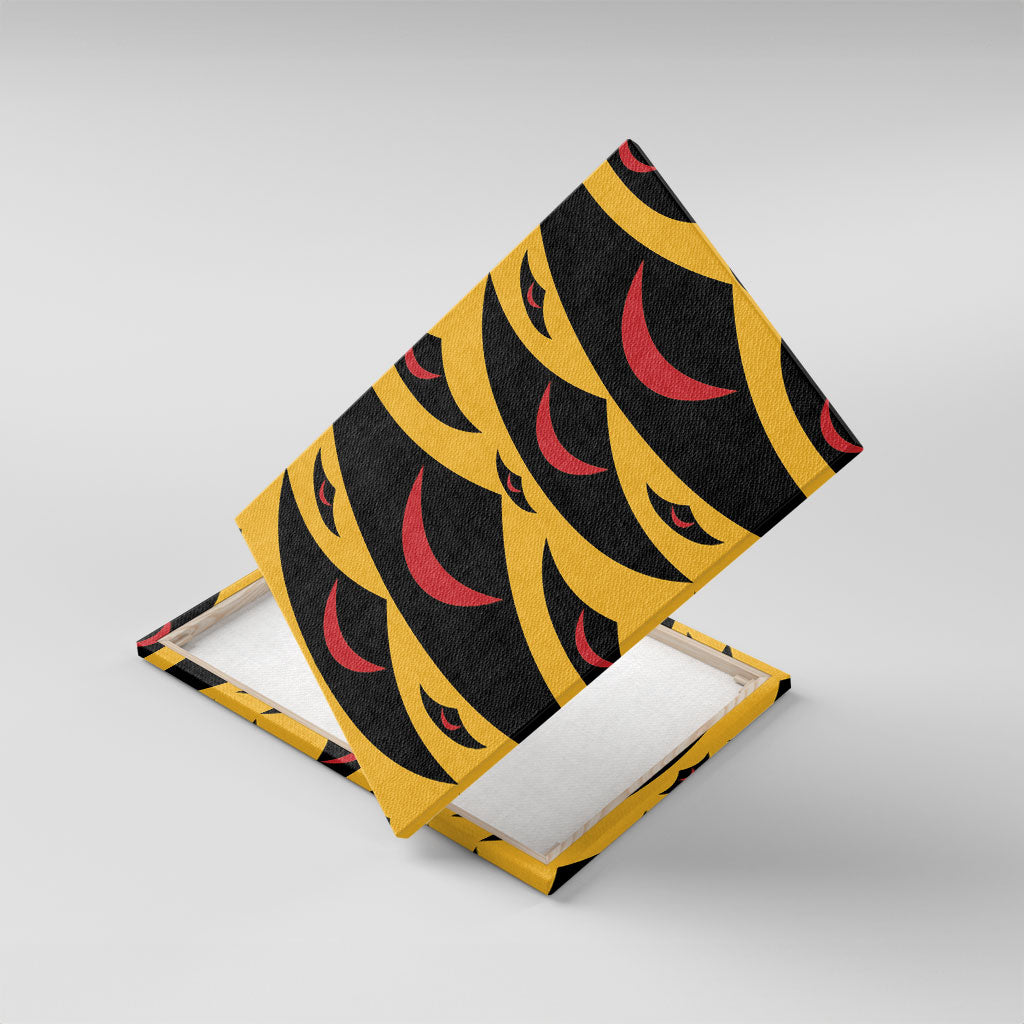 Hawaii Ahu Ula Inspired Canvas Wall Art Yellow Version