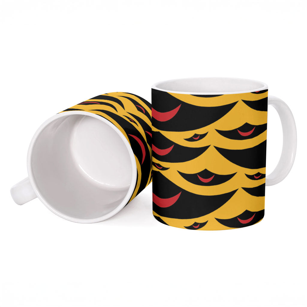 Hawaii Ahu Ula Inspired Ceramic Mug Yellow Version