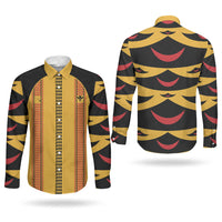 Hawaii Ahu Ula Inspired Couples Matching Off Shoulder Maxi Dress and Long Sleeve Button Shirt Yellow Version LT05 - Polynesian Pride