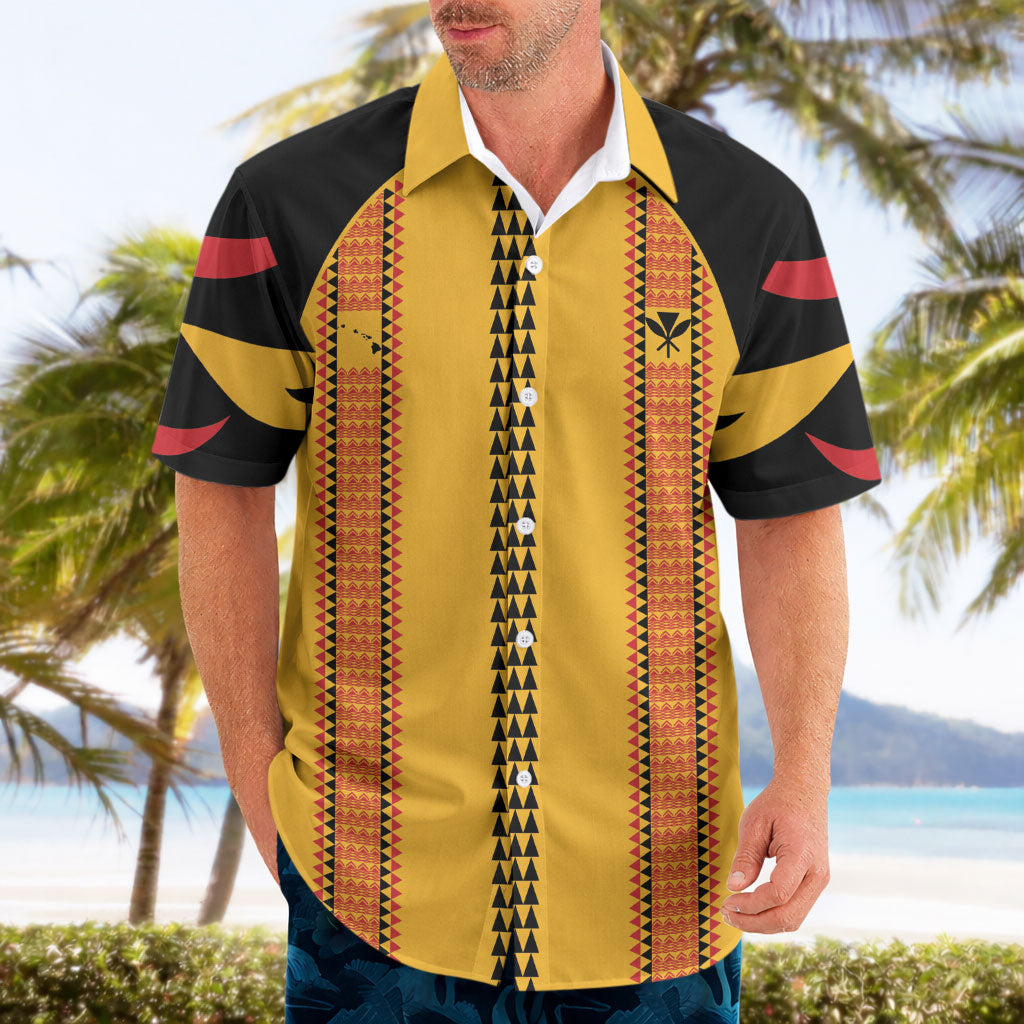Hawaii Ahu Ula Inspired Hawaiian Shirt Yellow Version