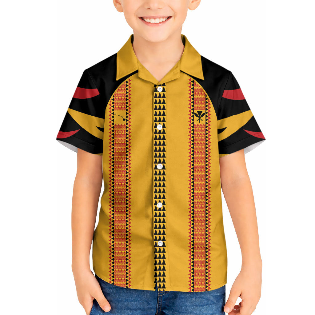 Hawaii Ahu Ula Inspired Hawaiian Shirt Yellow Version