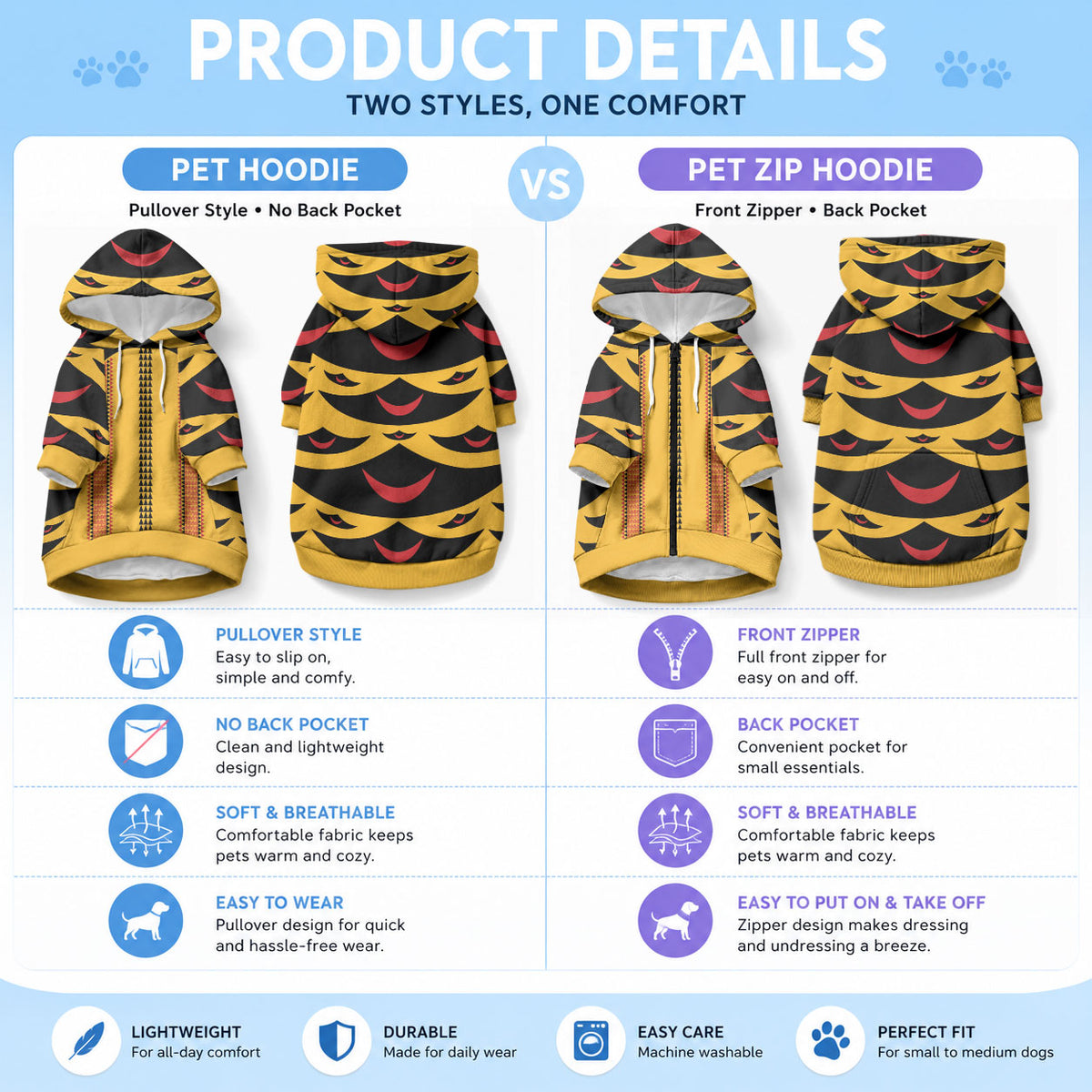 Hawaii Ahu Ula Inspired Pet Hoodie Yellow Version