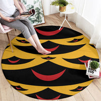 Hawaii Ahu Ula Inspired Round Carpet Yellow Version