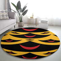 Hawaii Ahu Ula Inspired Round Carpet Yellow Version