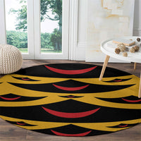 Hawaii Ahu Ula Inspired Round Carpet Yellow Version