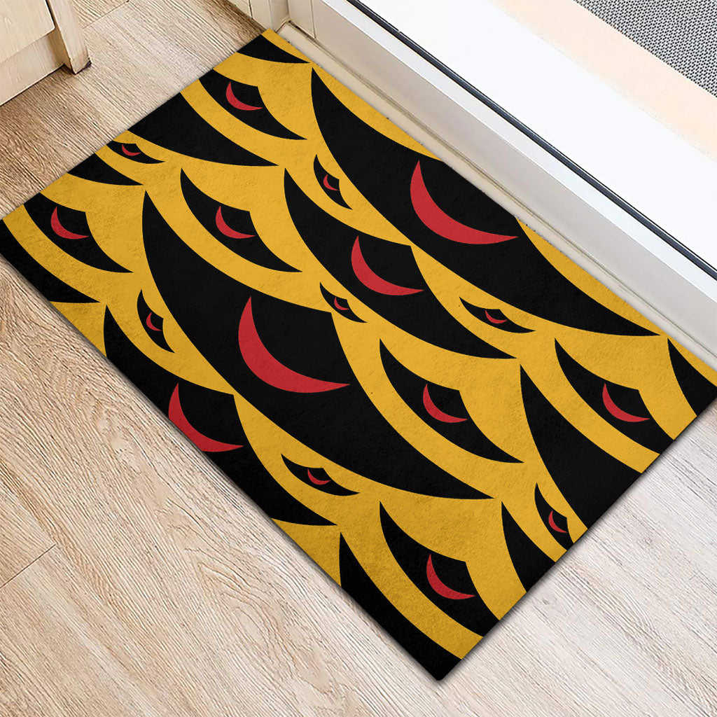 Hawaii Ahu Ula Inspired Rubber Doormat Yellow Version
