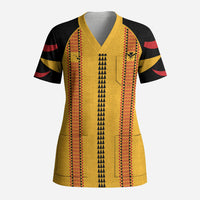 Hawaii Ahu Ula Inspired Scrub Top Yellow Version