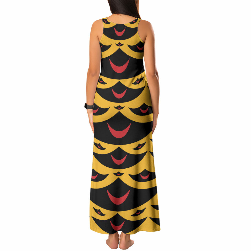 Hawaii Ahu Ula Inspired Tank Maxi Dress Yellow Version
