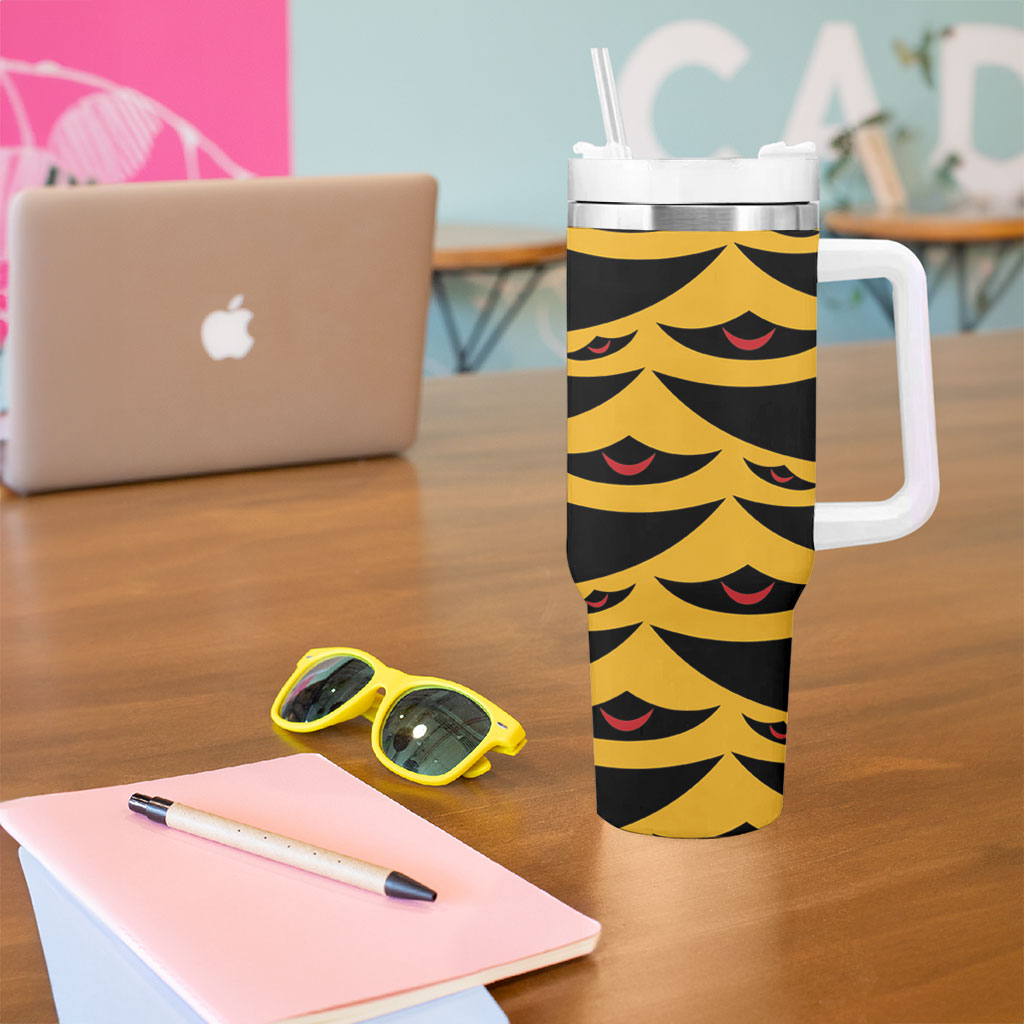 Hawaii Ahu Ula Inspired Tumbler With Handle Yellow Version