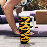 Hawaii Ahu Ula Inspired Tumbler With Handle Yellow Version