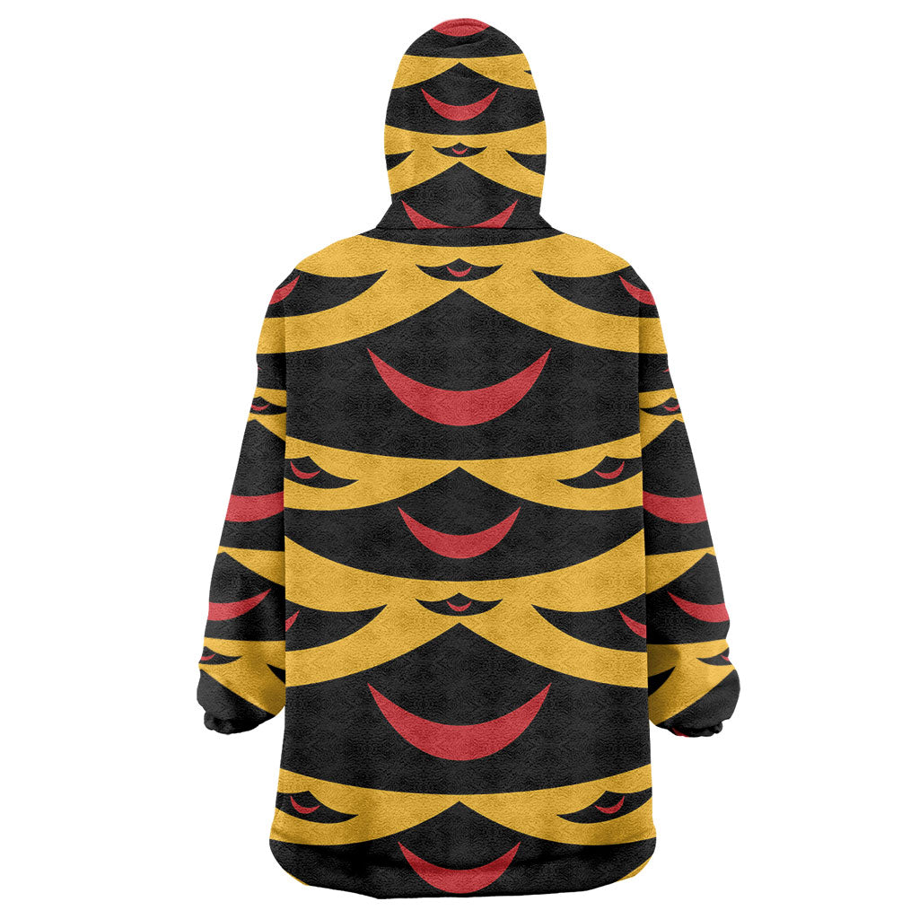 Hawaii Ahu Ula Inspired Wearable Blanket Hoodie Yellow Version