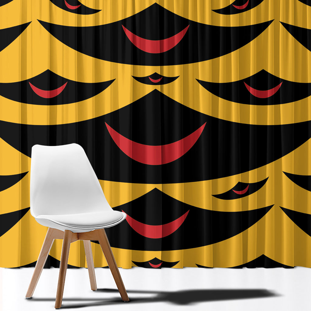 Hawaii Ahu Ula Inspired Window Curtain Yellow Version