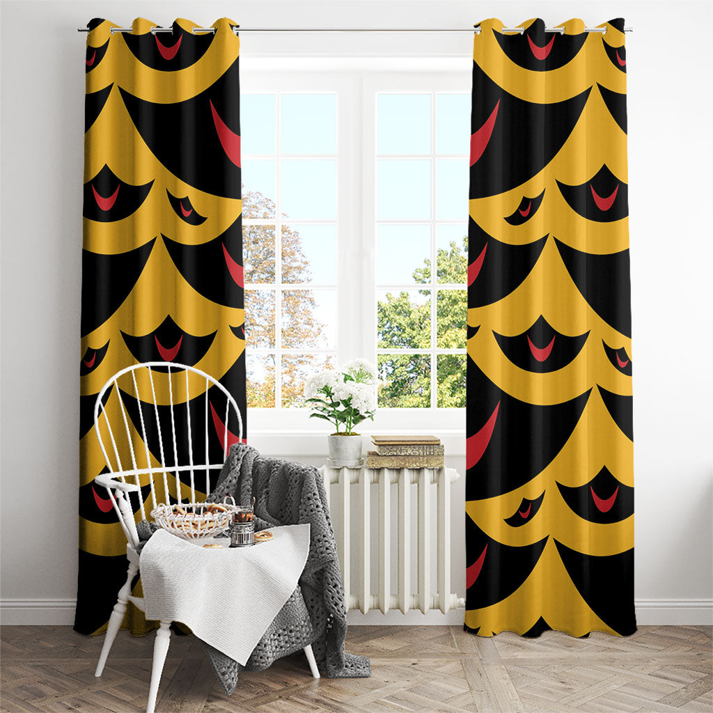 Hawaii Ahu Ula Inspired Window Curtain Yellow Version