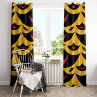 Hawaii Ahu Ula Inspired Window Curtain Yellow Version