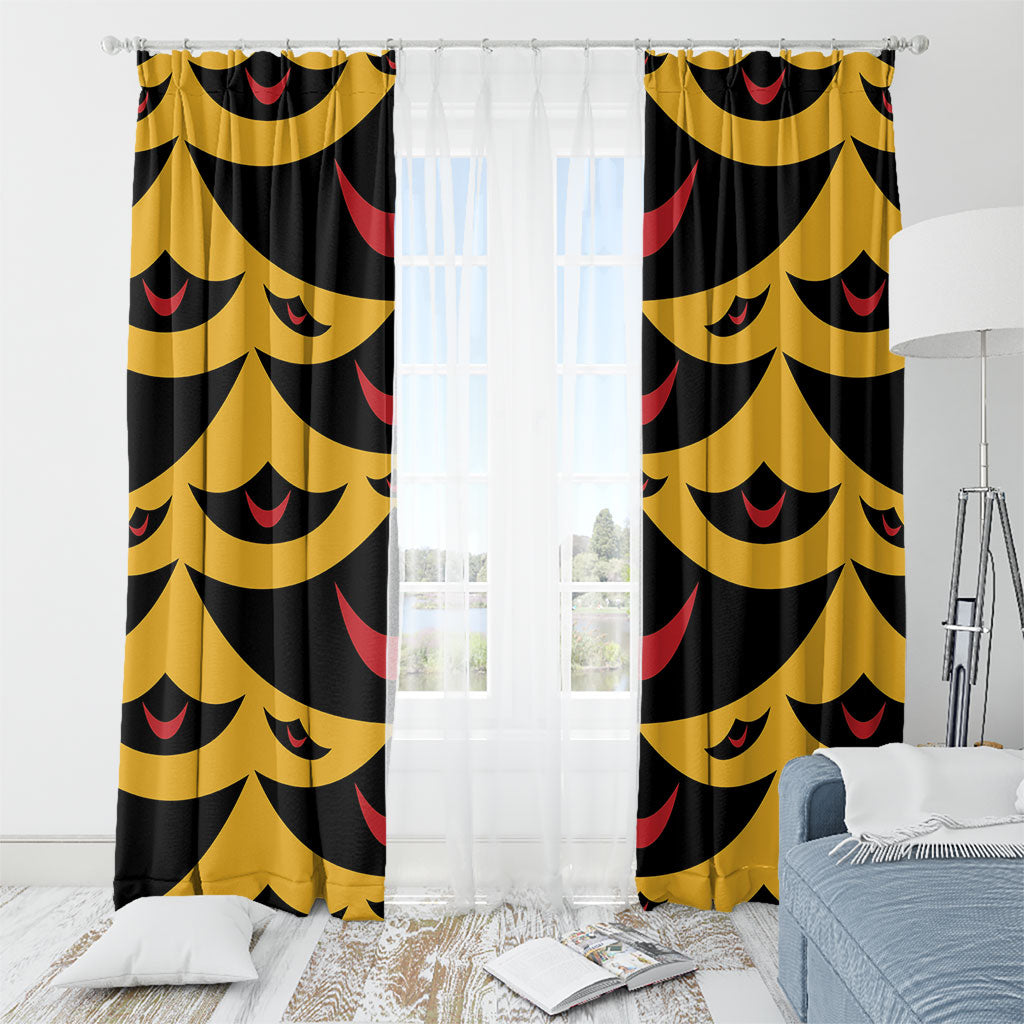 Hawaii Ahu Ula Inspired Window Curtain Yellow Version