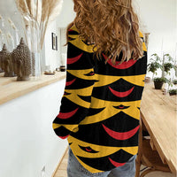 Hawaii Ahu Ula Inspired Women Casual Shirt Yellow Version