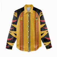 Hawaii Ahu Ula Inspired Women Casual Shirt Yellow Version