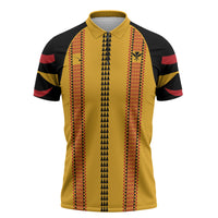 Hawaii Ahu Ula Inspired Zipper Polo Shirt Yellow Version