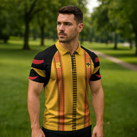 Hawaii Ahu Ula Inspired Zipper Polo Shirt Yellow Version