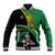 Custom New Zealand And South Africa Rugby Baseball Jacket 2023 Springboks Combine All Black Silver Fern LT05 Unisex Green - Polynesian Pride