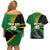 Custom New Zealand And South Africa Rugby Couples Matching Off Shoulder Short Dress and Hawaiian Shirt 2023 Springboks Combine All Black Silver Fern LT05 - Polynesian Pride