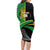 Custom New Zealand And South Africa Rugby Family Matching Long Sleeve Bodycon Dress and Hawaiian Shirt 2023 Springboks Combine All Black Silver Fern LT05 - Polynesian Pride