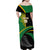 Custom New Zealand And South Africa Rugby Family Matching Off Shoulder Maxi Dress and Hawaiian Shirt 2023 Springboks Combine All Black Silver Fern LT05 - Polynesian Pride