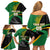 Custom New Zealand And South Africa Rugby Family Matching Off Shoulder Short Dress and Hawaiian Shirt 2023 Springboks Combine All Black Silver Fern LT05 - Polynesian Pride