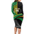 Custom New Zealand And South Africa Rugby Long Sleeve Bodycon Dress 2023 Springboks Combine All Black Silver Fern LT05 - Polynesian Pride