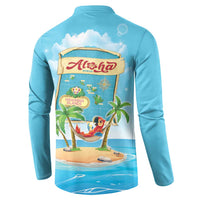 Aloha Hawaii Button Sweatshirt Funny Macaw Parrot Tropical Vibe LT05 - Polynesian Pride