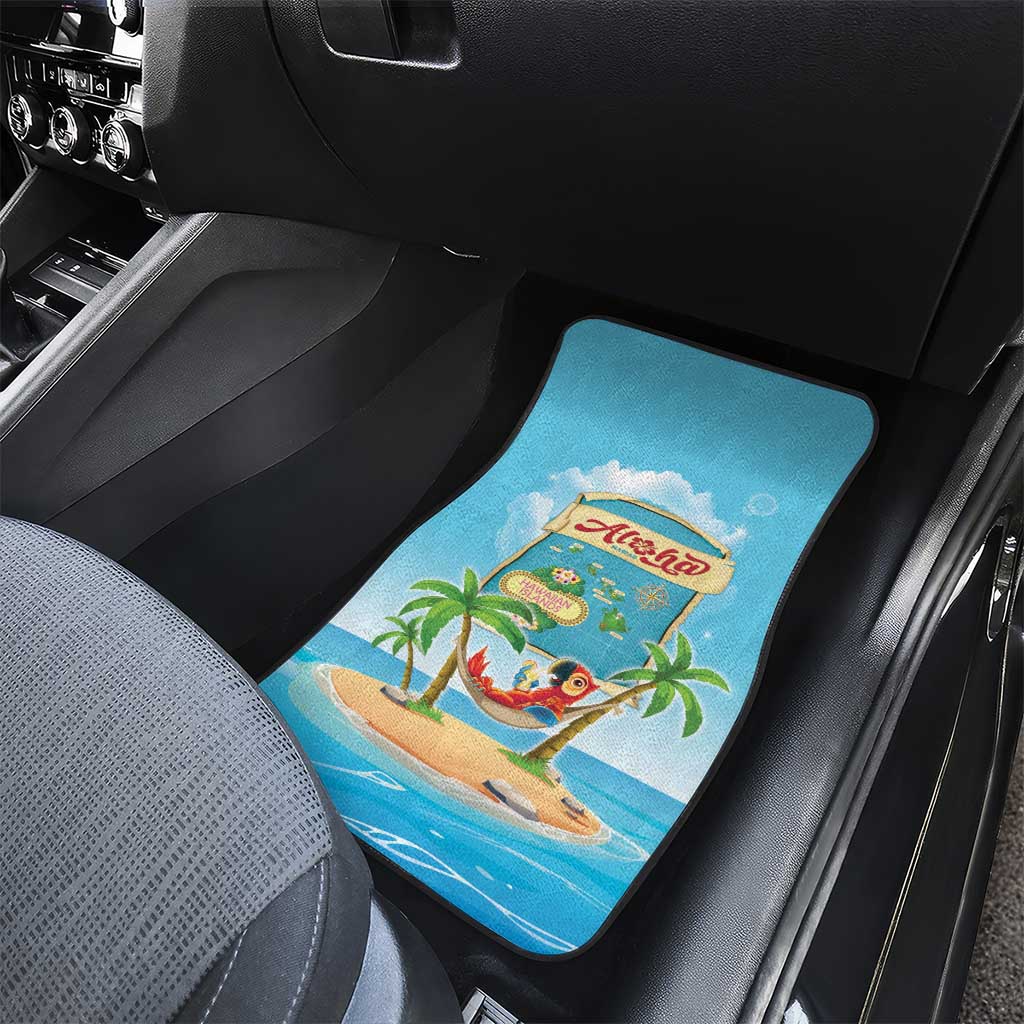 Aloha Hawaii Car Mats Funny Macaw Parrot Tropical Vibe LT05 - Polynesian Pride