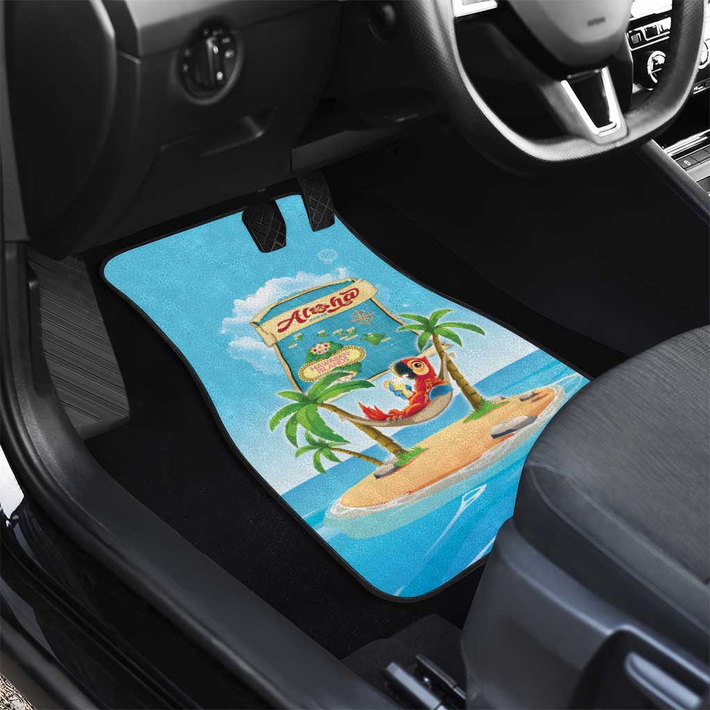 Aloha Hawaii Car Mats Funny Macaw Parrot Tropical Vibe LT05 - Polynesian Pride