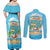 Aloha Hawaii Couples Matching Off Shoulder Maxi Dress and Long Sleeve Button Shirt Funny Macaw Parrot Tropical Vibe