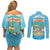 Aloha Hawaii Couples Matching Off Shoulder Short Dress and Long Sleeve Button Shirt Funny Macaw Parrot Tropical Vibe