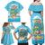 Aloha Hawaii Family Matching Off Shoulder Maxi Dress and Hawaiian Shirt Funny Macaw Parrot Tropical Vibe