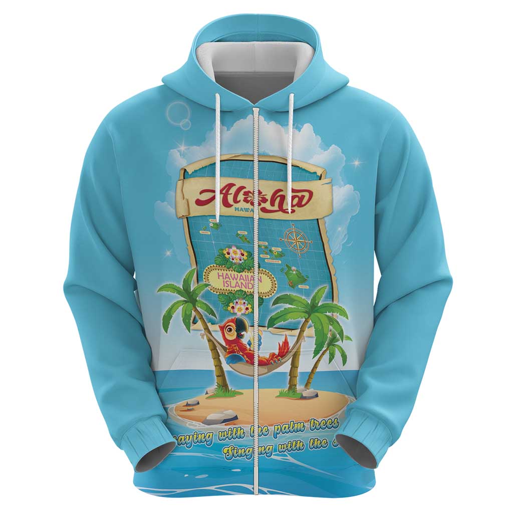 Aloha Hawaii Hoodie Funny Macaw Parrot Tropical Vibe LT05 - Polynesian Pride