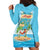 Aloha Hawaii Hoodie Dress Funny Macaw Parrot Tropical Vibe