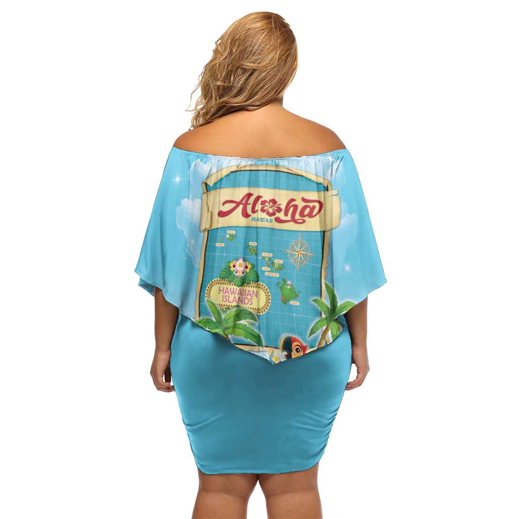 Aloha Hawaii Off Shoulder Short Dress Funny Macaw Parrot Tropical Vibe LT05 - Polynesian Pride