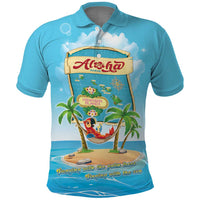 Aloha Hawaii Polo Shirt Funny Macaw Parrot Tropical Vibe LT05 Blue - Polynesian Pride
