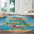 Aloha Hawaii Round Carpet Funny Macaw Parrot Tropical Vibe