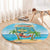 Aloha Hawaii Round Carpet Funny Macaw Parrot Tropical Vibe