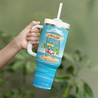 Aloha Hawaii Tumbler With Handle Funny Macaw Parrot Tropical Vibe LT05 - Polynesian Pride