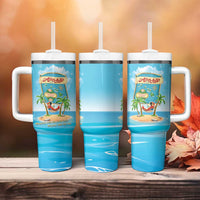 Aloha Hawaii Tumbler With Handle Funny Macaw Parrot Tropical Vibe LT05 - Polynesian Pride