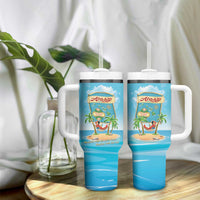 Aloha Hawaii Tumbler With Handle Funny Macaw Parrot Tropical Vibe LT05 - Polynesian Pride