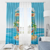 Aloha Hawaii Window Curtain Funny Macaw Parrot Tropical Vibe LT05 - Polynesian Pride
