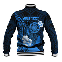 Personalised Hawaii State Motto Baseball Jacket Hawaiian Tribal Blue Hammerhead Shark LT05 - Polynesian Pride