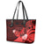 Hawaii State Motto Leather Tote Bag Hawaiian Tribal Red Hammerhead Shark LT05 - Polynesian Pride